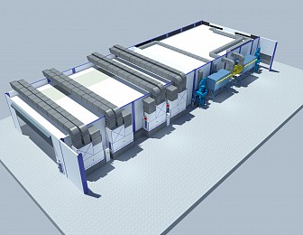 Комплекс подготовки поверхности и окраски проходного типа 2* SPK-20.14.6